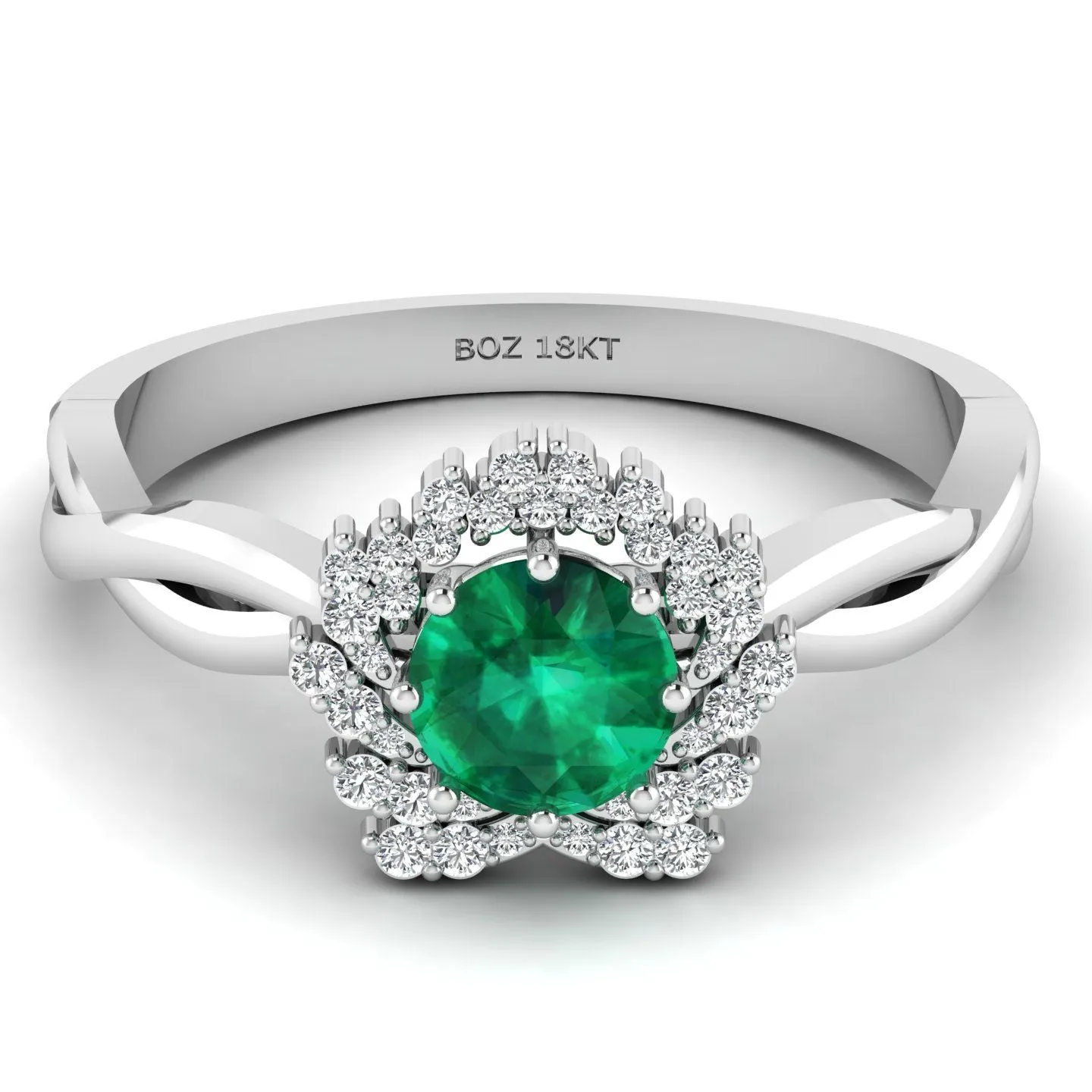 BOZ Forever Natural Diamond Gemstone Engagement Ring