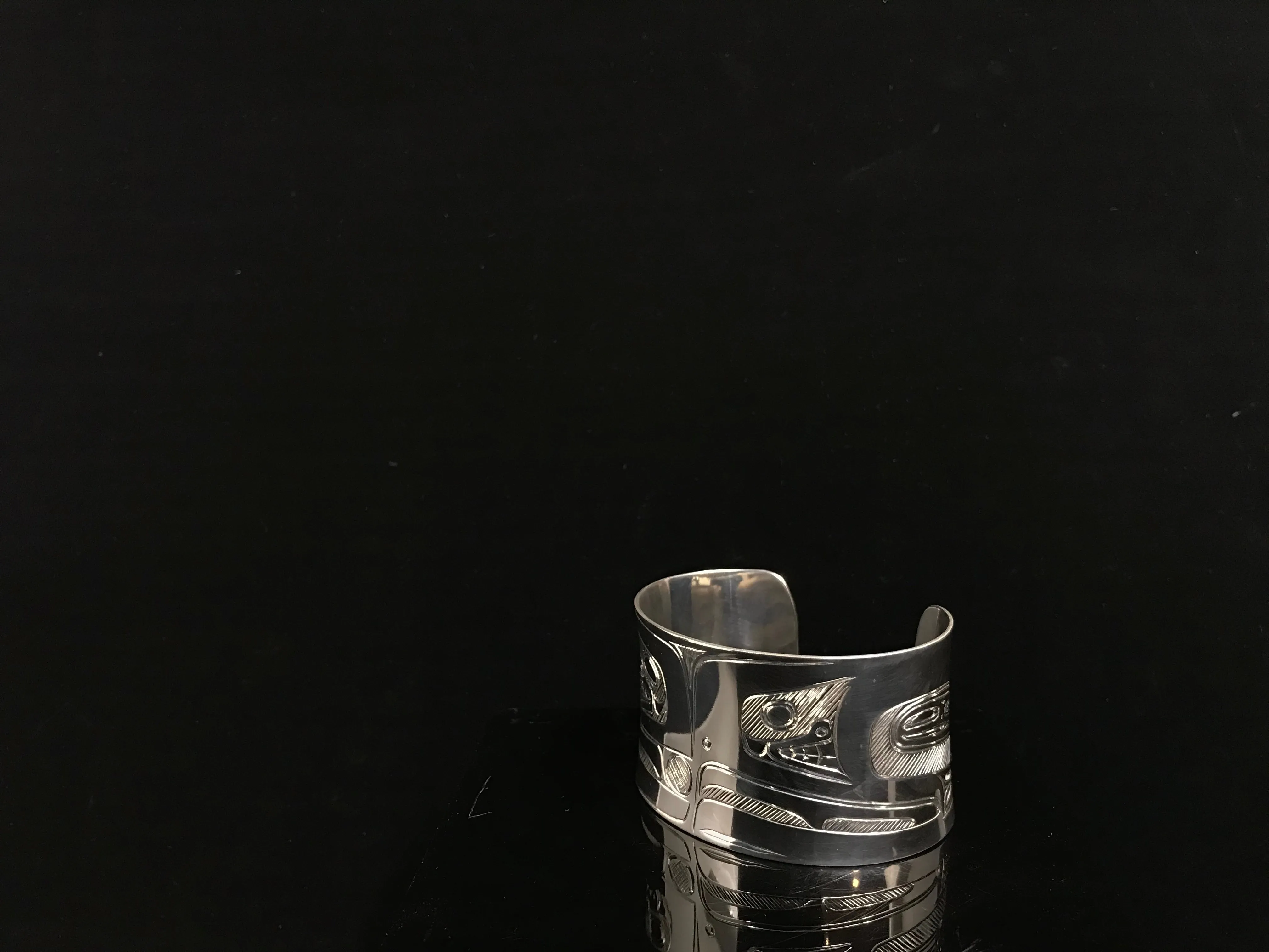 Bracelet- S. Sheakley, Silver, Lovebird, 1.5"