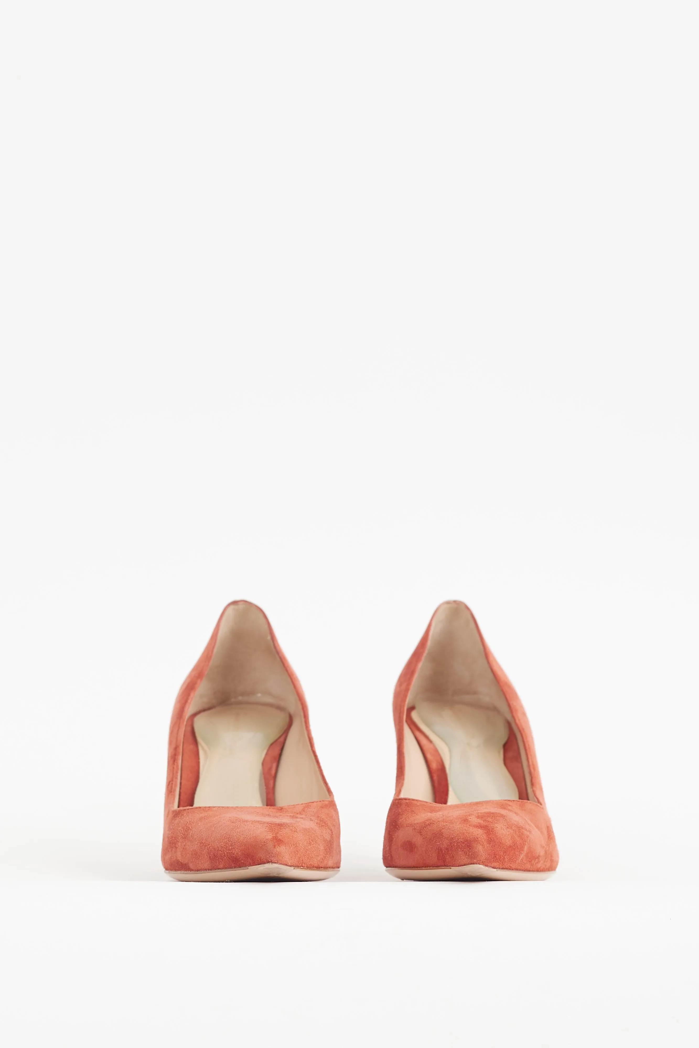 Burnt Orange Suede Gianvito 70 Pump
