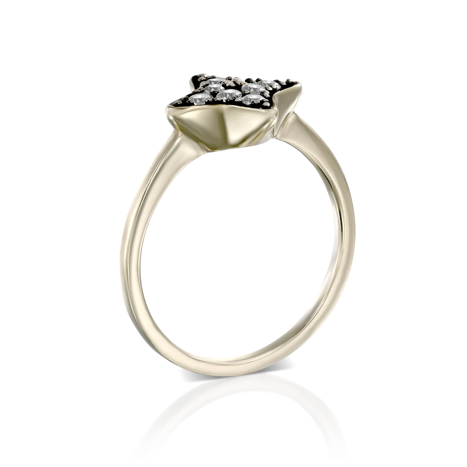 Cassiopeia Gold Ring White Diamonds