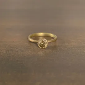 Champagne Brilliant Cut Diamond Domed-Set Ring
