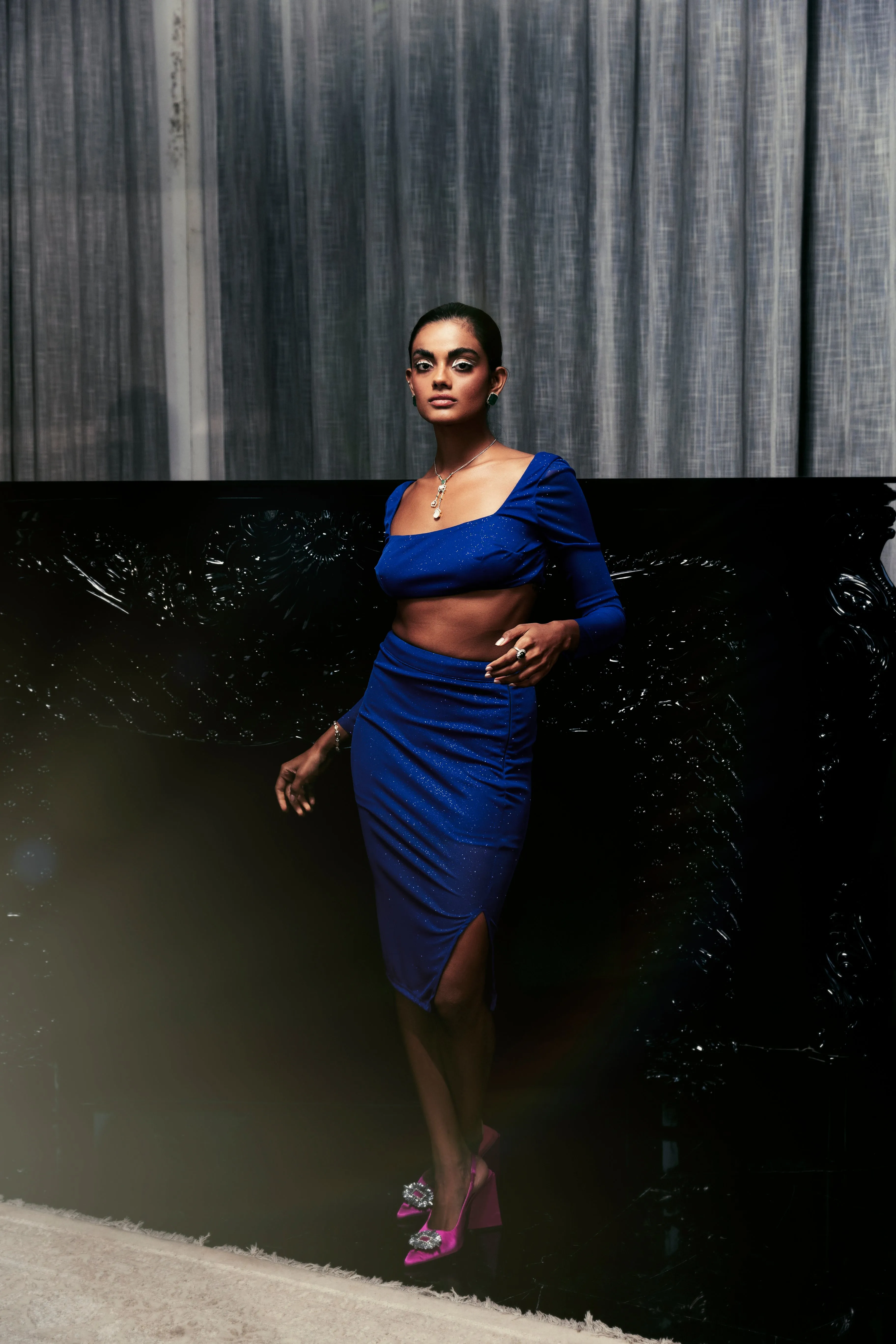 Chantelle Sapphire Glitter Coord Set