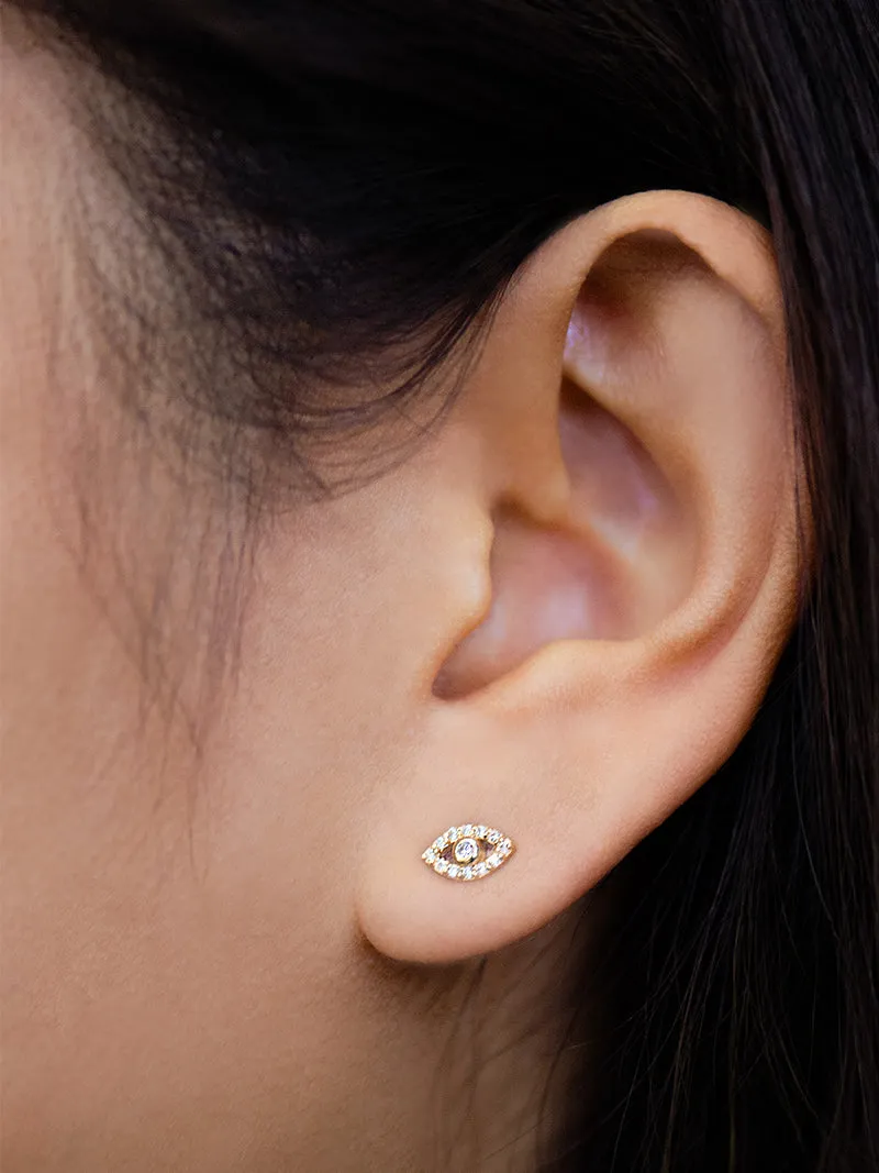 Classique Pavé Evil Eye Stud