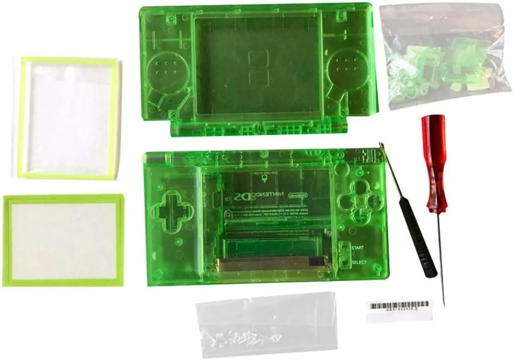 Clear Green Full Replacement Housing Shell Screen Lens for Nintendo DS Lite - Transparent Green