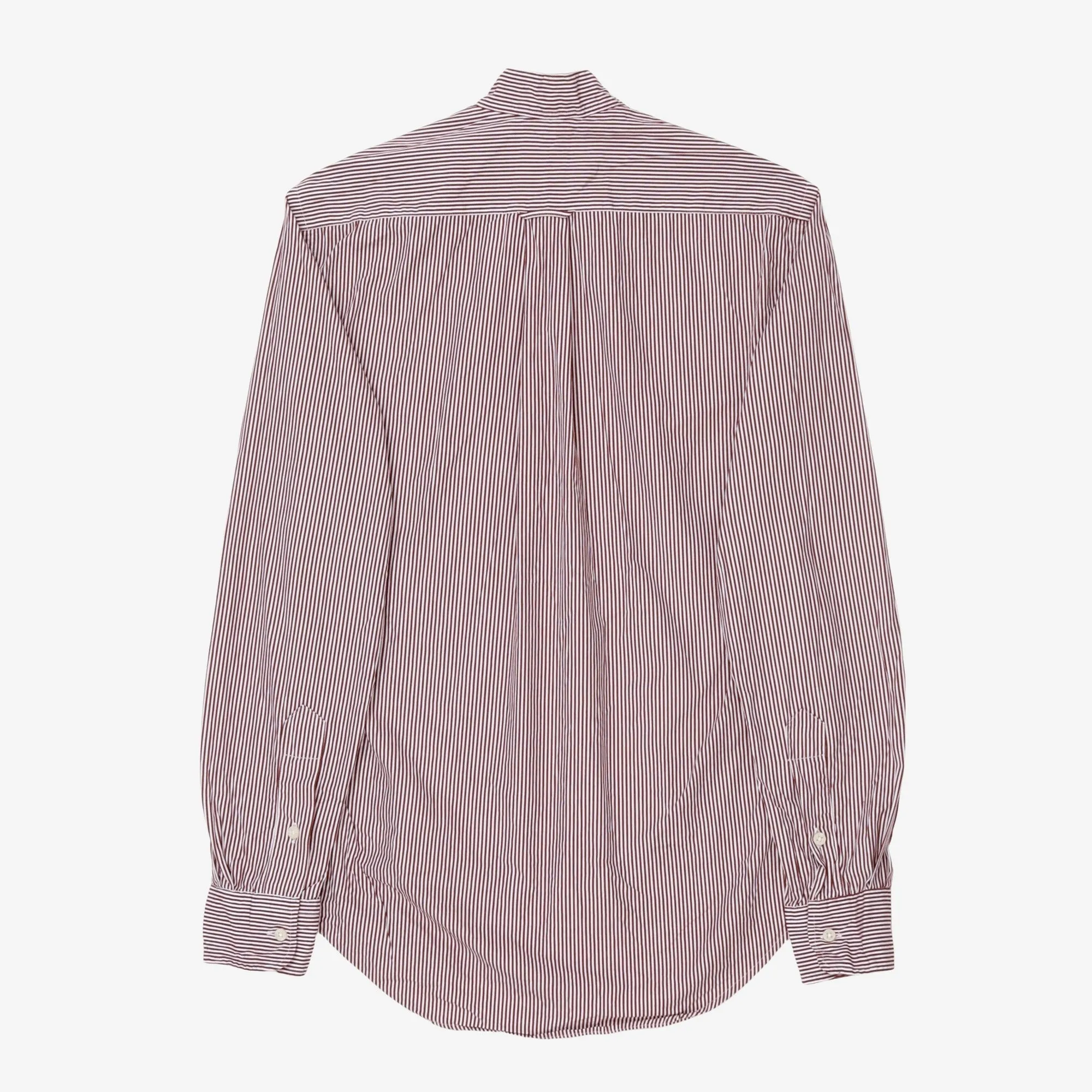 Collarless Striped Shirt