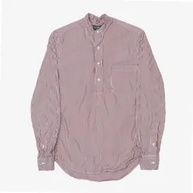 Collarless Striped Shirt