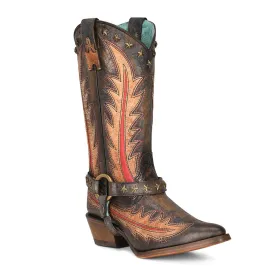 Corral Women's 13" Star Studded Harness Pointed Toe Western Boot