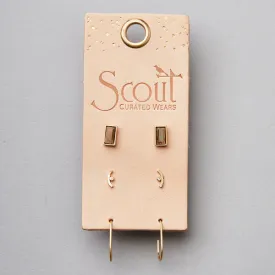 Courtney Stud Earring Trio - Gold