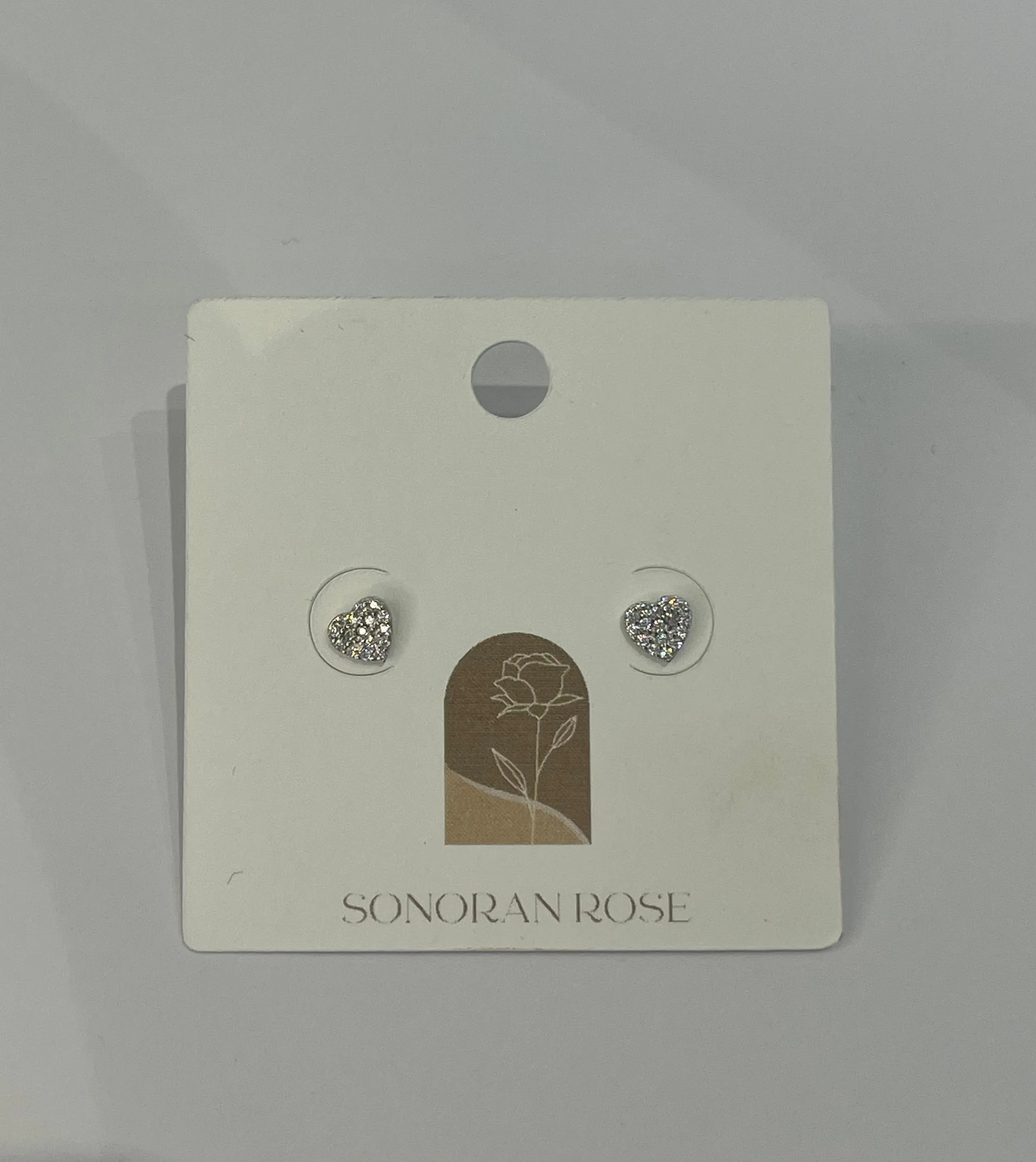 Crystal Heart Studs