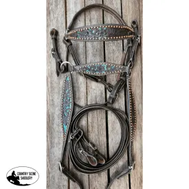*CSS Barcoo/ Stockmans Breastcollar- Teal Glitter Inlay