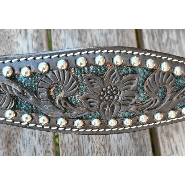 *CSS Barcoo/ Stockmans Breastcollar- Teal Glitter Inlay