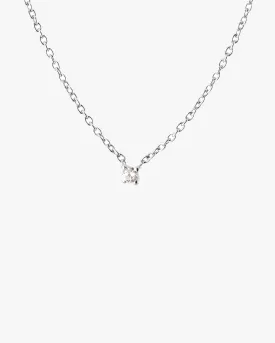 Diamond Sky drop necklace silver