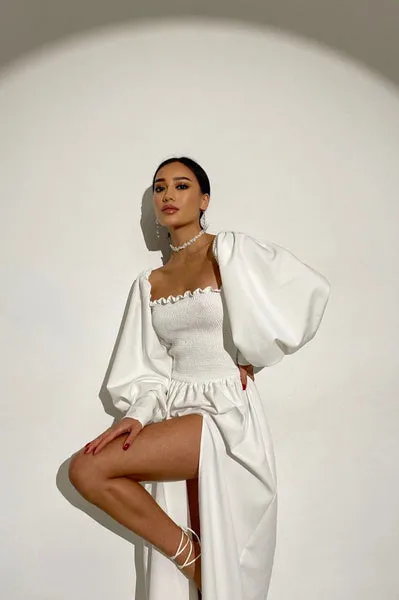 Elegant Dress For Any Body Shape, White Dress S, M, L, XL
