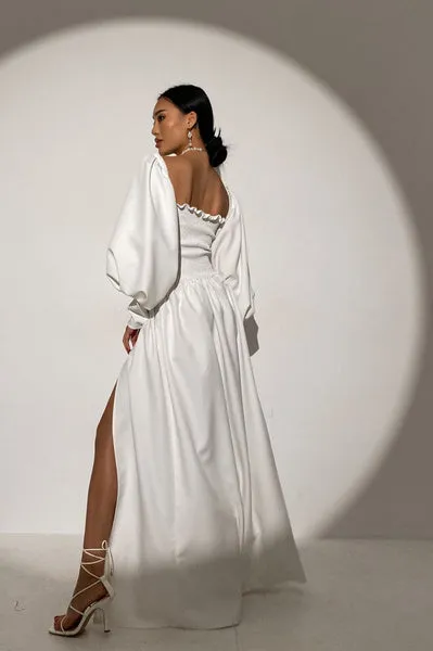 Elegant Dress For Any Body Shape, White Dress S, M, L, XL