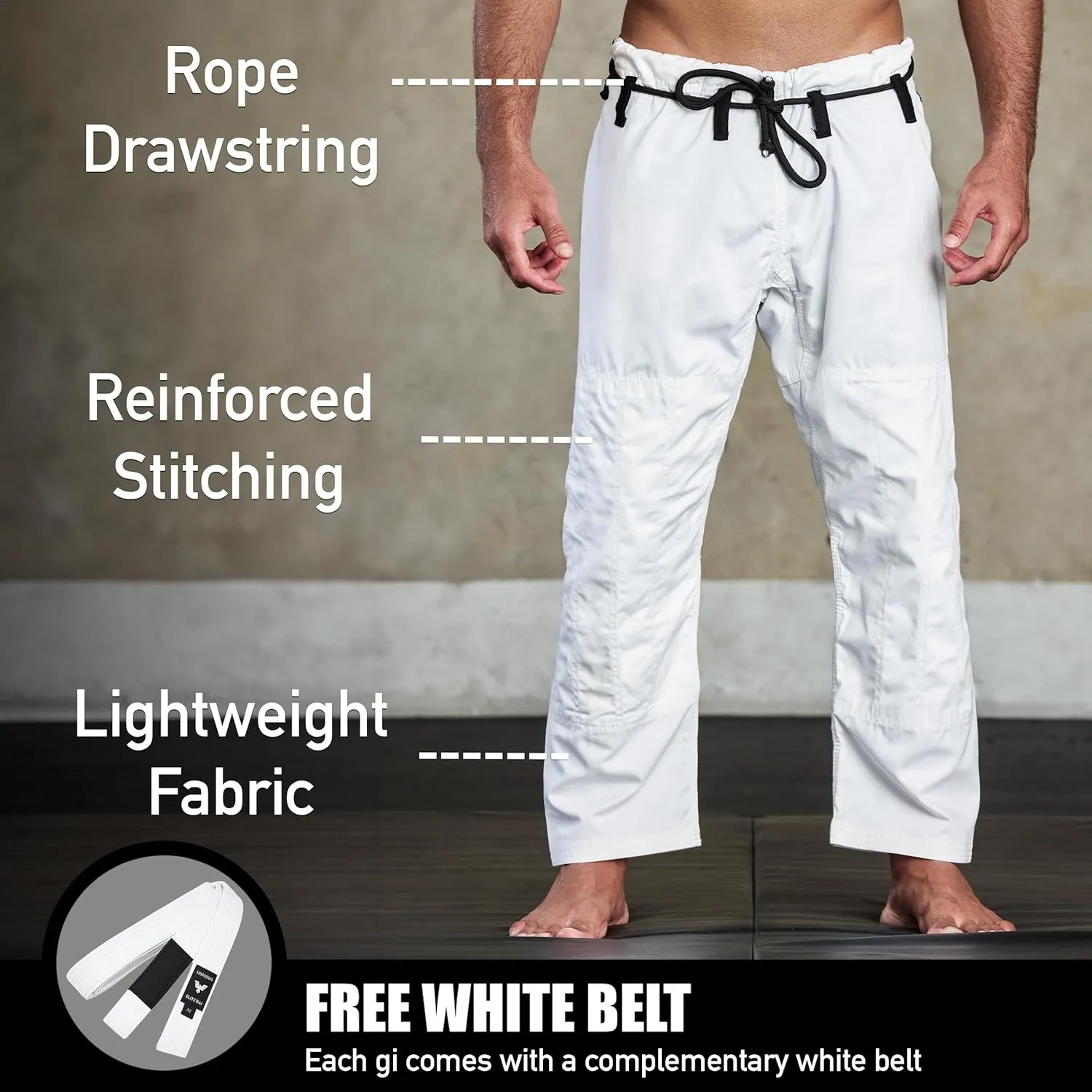 Elite Sports BJJ GI for Men IBJJF Kimono BJJ Jiujitsu GIS W/Preshrunk Fabric & Free Belt (See Special Sizing Guide)