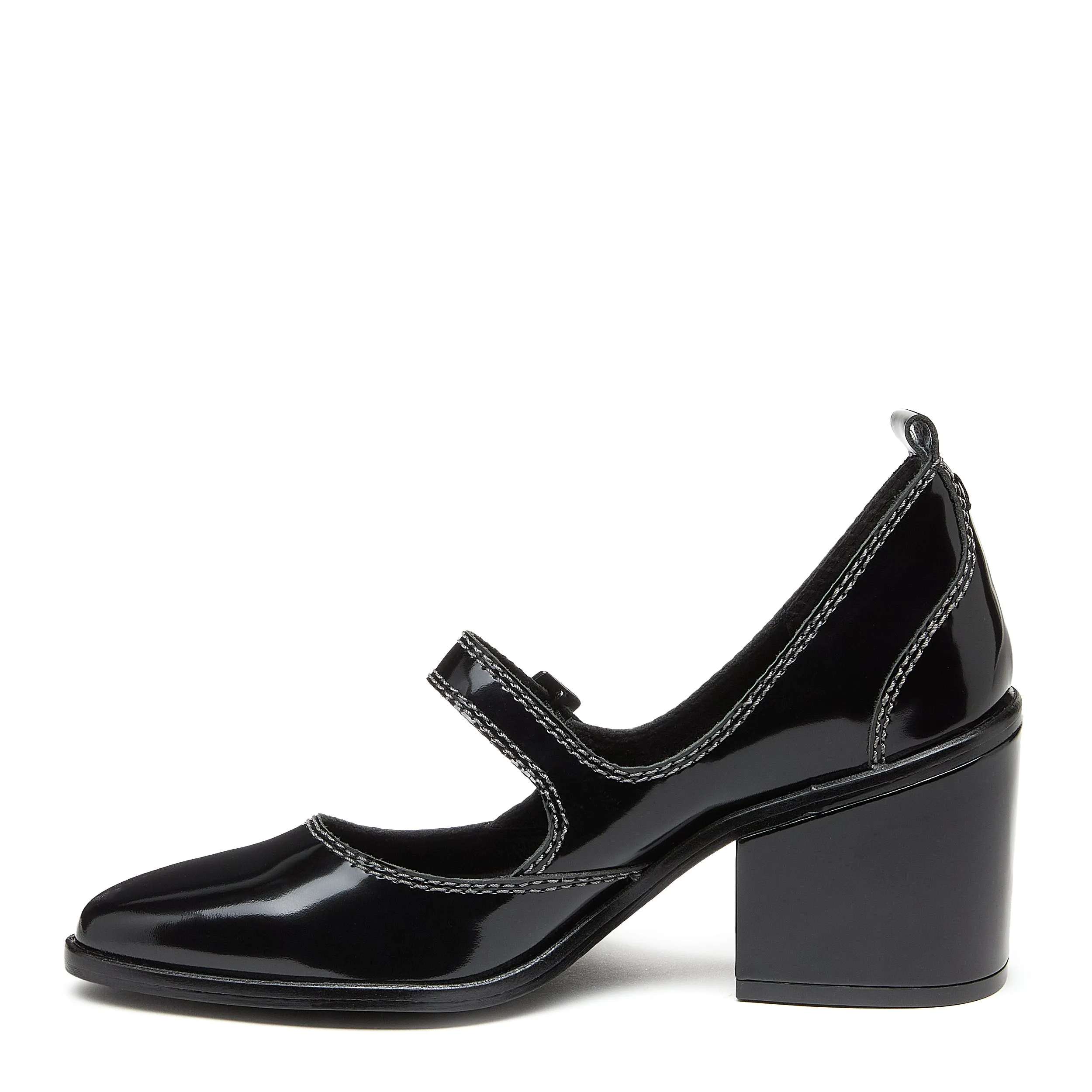 Elm Black Leather Mary Janes
