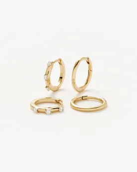Fine Hoop Earring Set