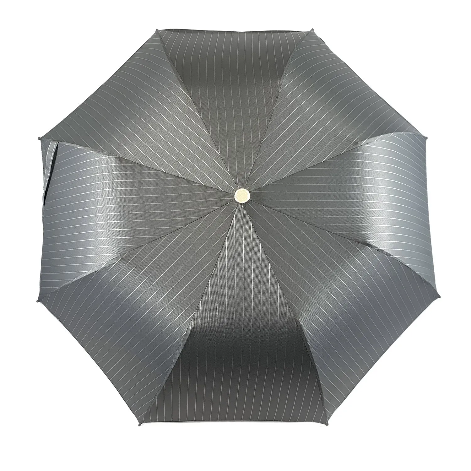 Folding gray striped umbrella for men