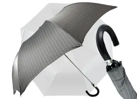 Folding gray striped umbrella for men