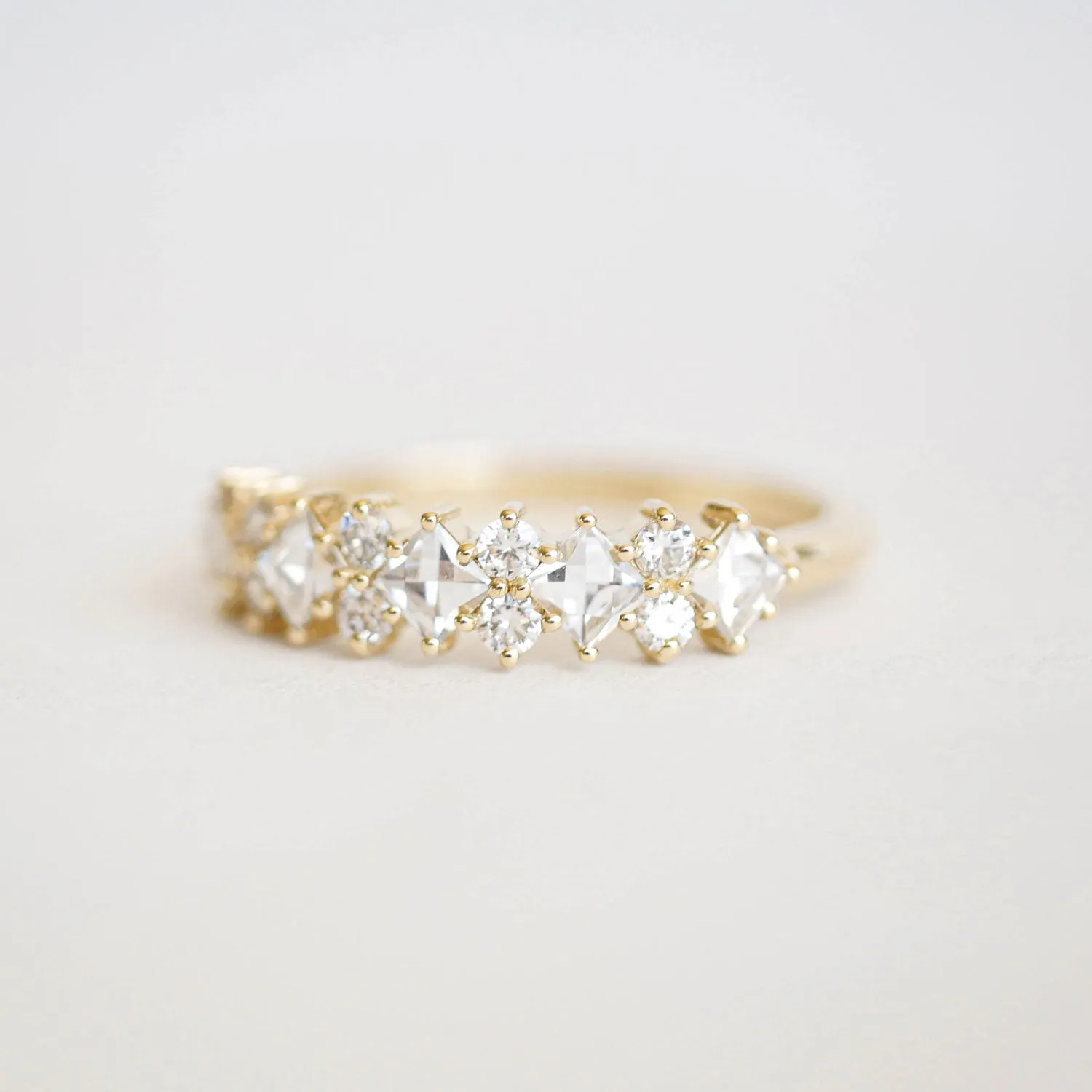 French Cut Diamond Disco Ring