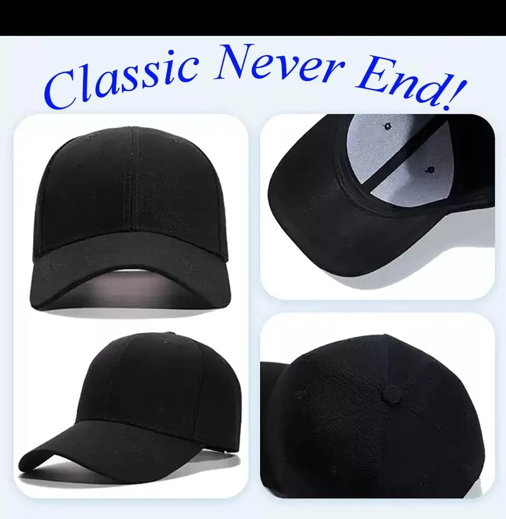 Gelante Adult Plain Baseball Cap Hat Classic Adjustable Size for All Seasons