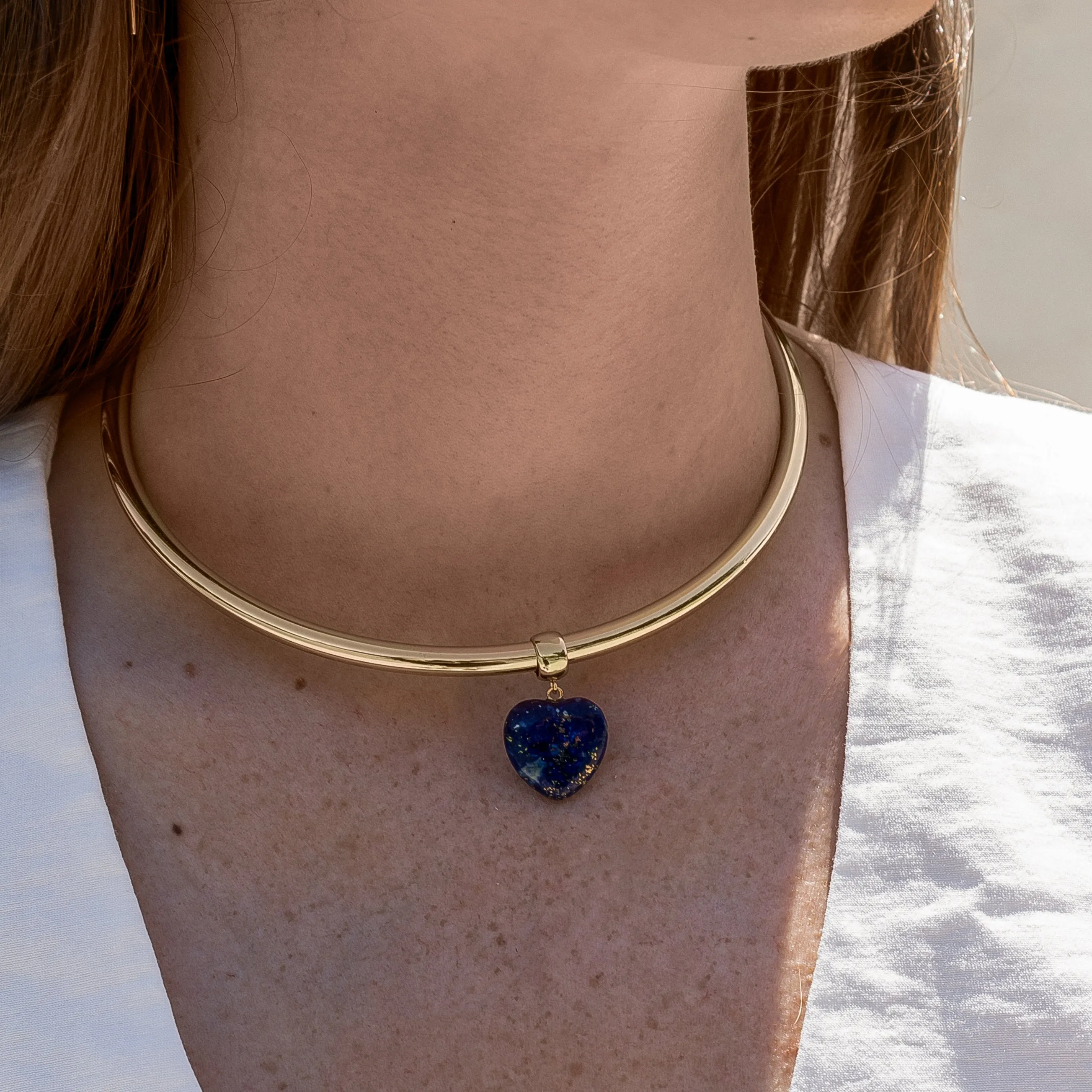Gemma Lapis Heart Bail Charm