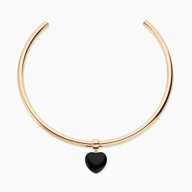 Gemma Onyx Heart Choker Necklace