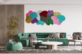 Glitter Abstract Art Wall Decor Wall Sculpture
