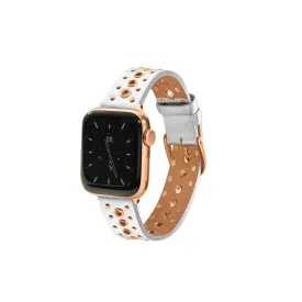 Goldenerre Metallic Silver Grommet Band for the Apple Watch