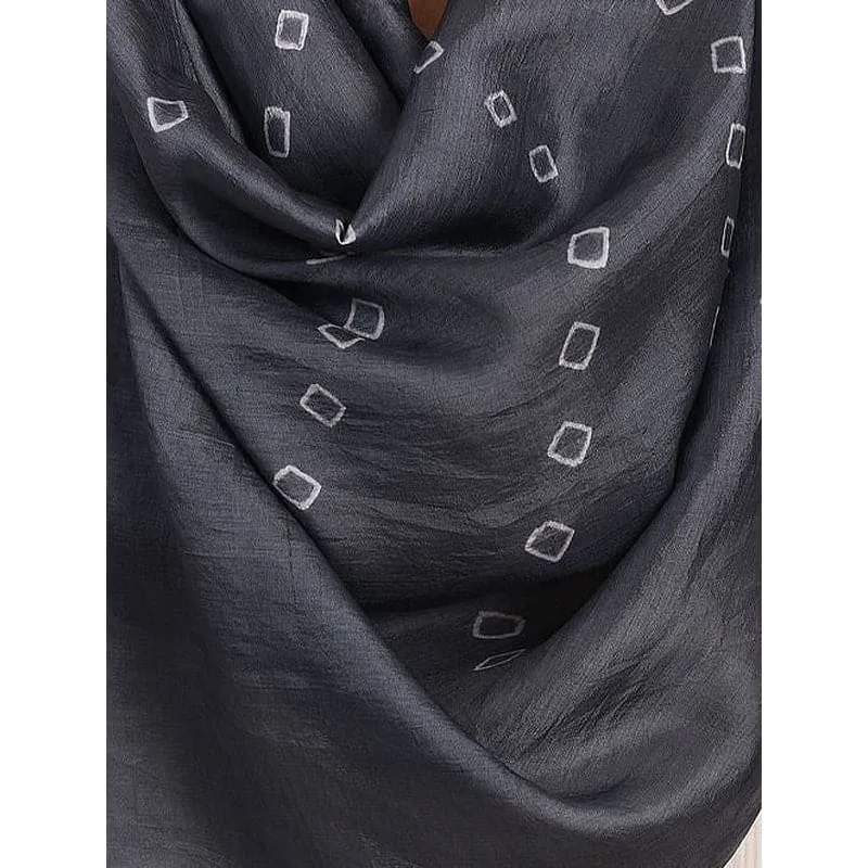 Grey Hand Dyed Silk Stole