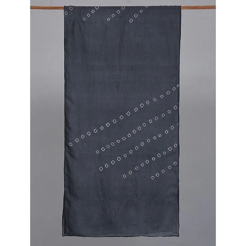 Grey Hand Dyed Silk Stole