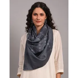 Grey Hand Dyed Silk Stole