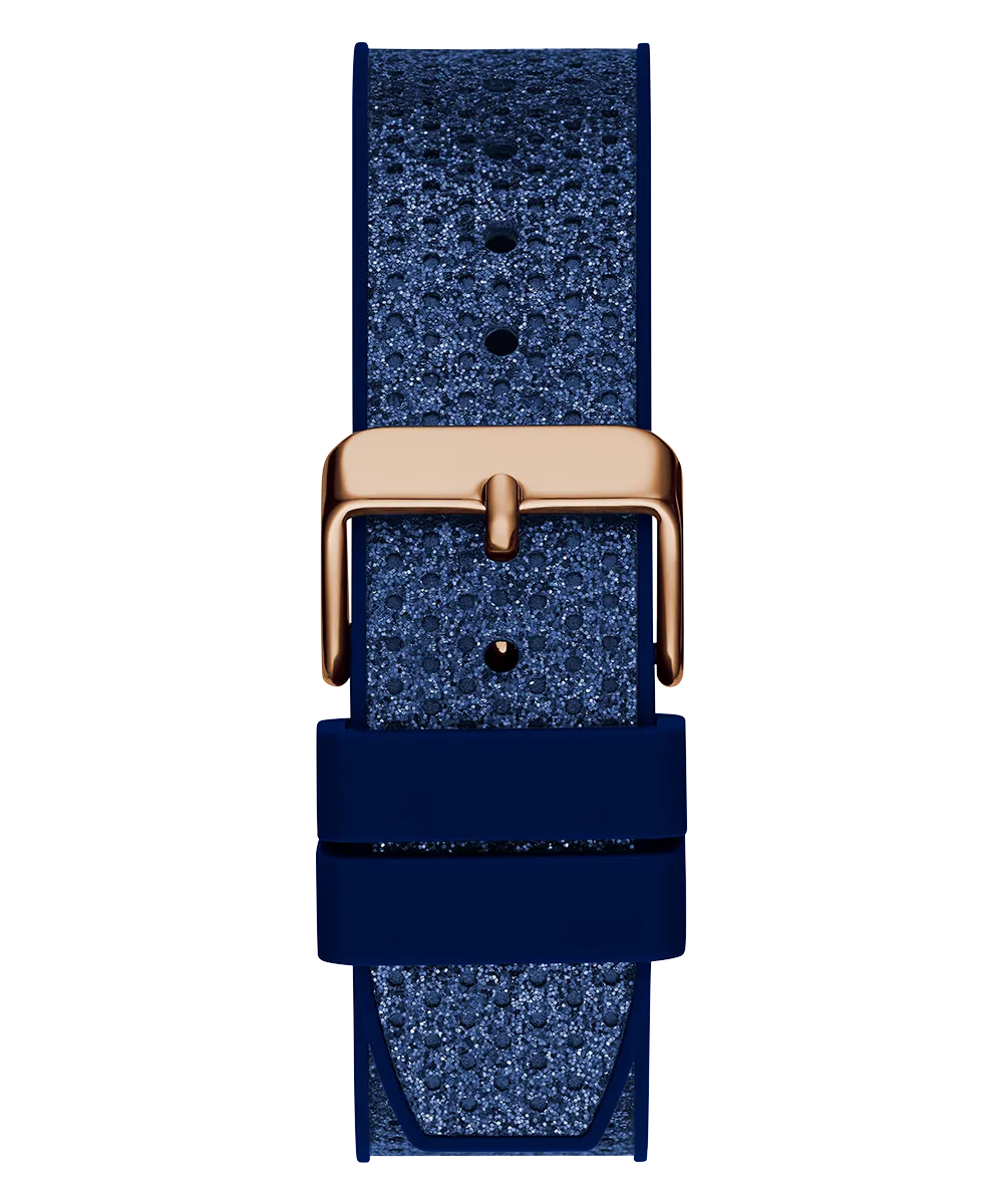 GUESS Ladies Blue Rose Gold Tone Multi-function Watch