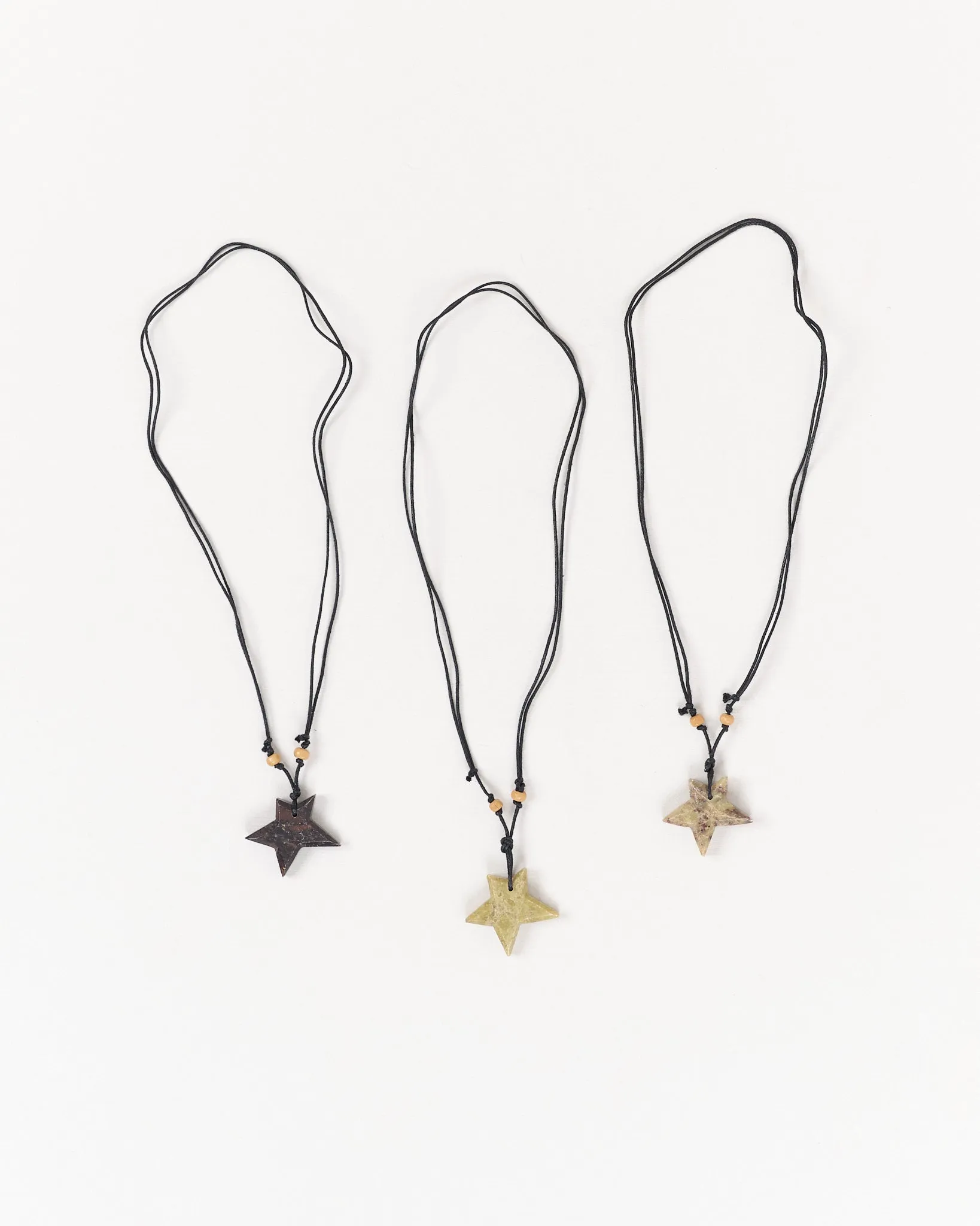 Hand Carved Necklace - Star
