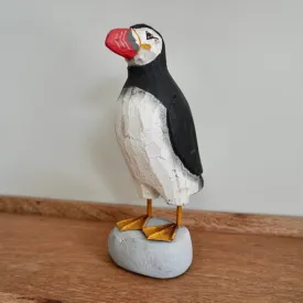 Hand Carved Puffin Sculpture