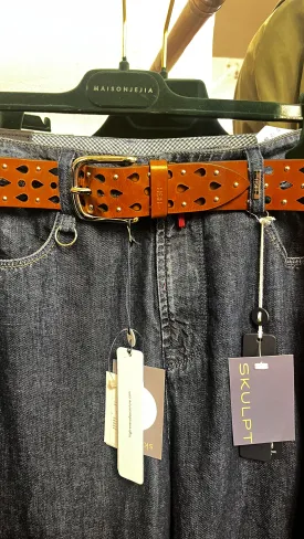 High Everyday Couture Brown Leather Belt