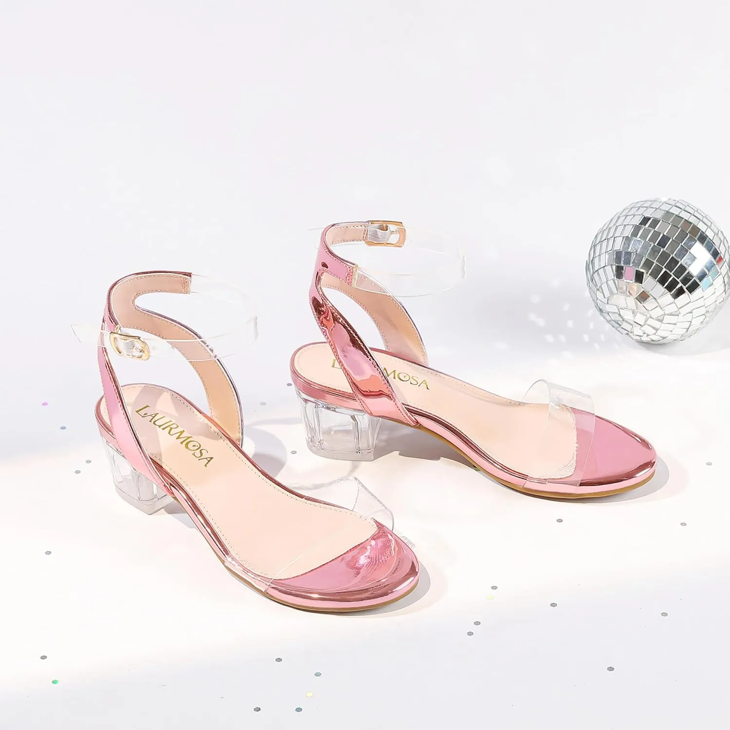 High Heels for Kids Open Toe Dress Shoes for Girls Ankle Strap Pump Shoes Flower Girl Sandals Wedding Party for Little Big Kids