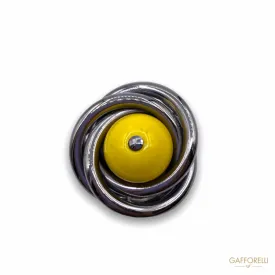 Irregular Shaped Button with Spherical Central Detail B171 - Gafforelli Srl