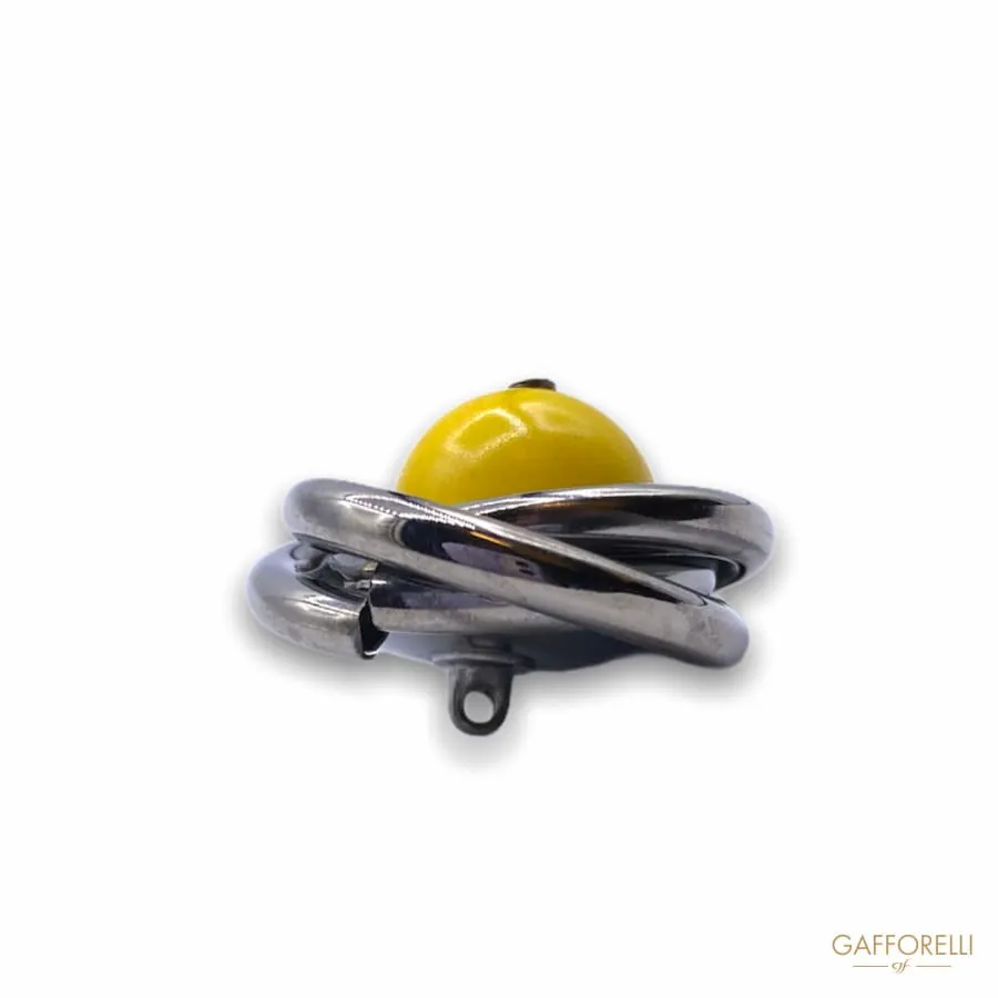 Irregular Shaped Button with Spherical Central Detail B171 - Gafforelli Srl