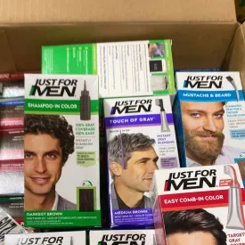 Just for Men Assorted Touch of Gray , Mustache & Beard Color , Shampoo in color (50 Pcs Lot)