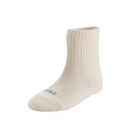Kids - Ribbed Organic Cotton Crew Socks - Natural