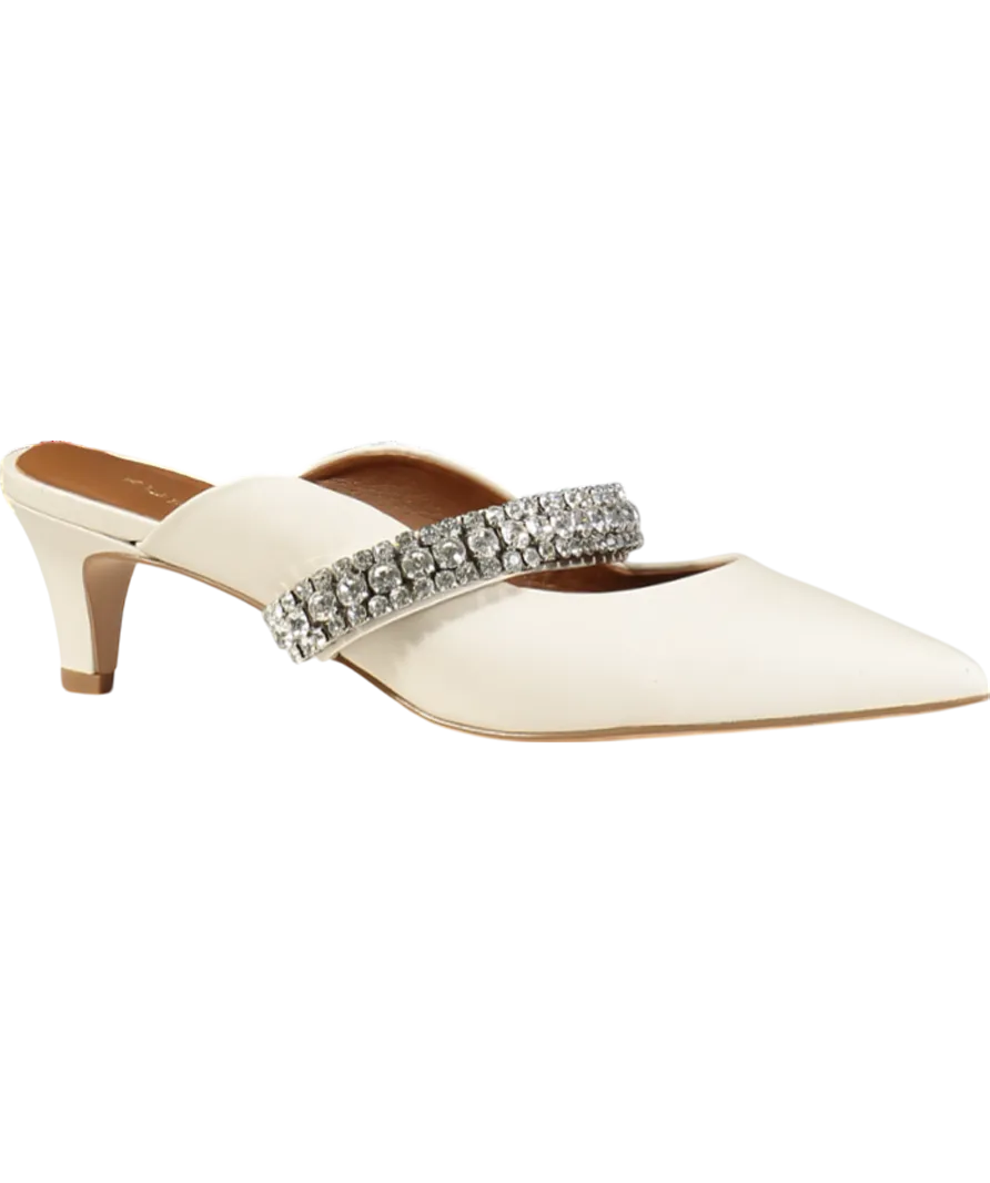 Kurt Geiger Nude Dutchess Leather Heeled Mules UK 6 EU 39