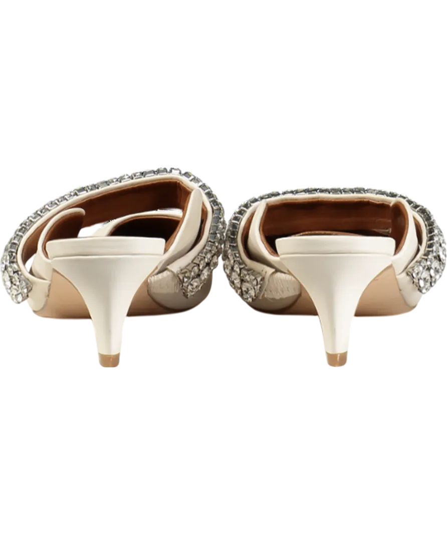 Kurt Geiger Nude Dutchess Leather Heeled Mules UK 6 EU 39
