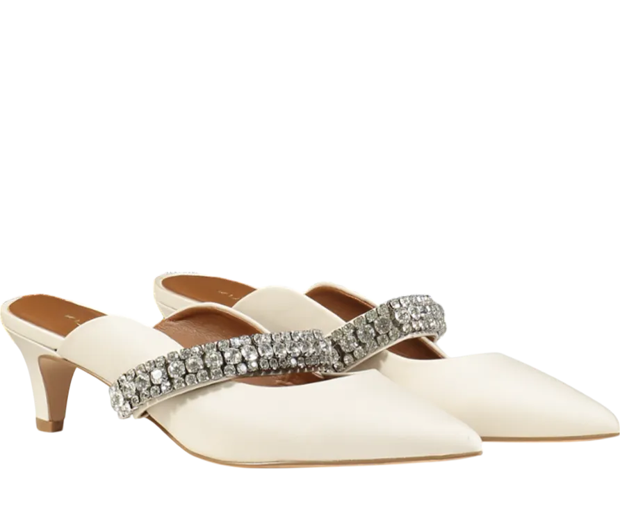 Kurt Geiger Nude Dutchess Leather Heeled Mules UK 6 EU 39