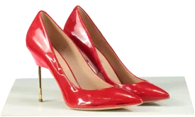 Kurt Geiger Red Patent Leather Stiletto Heels UK 8