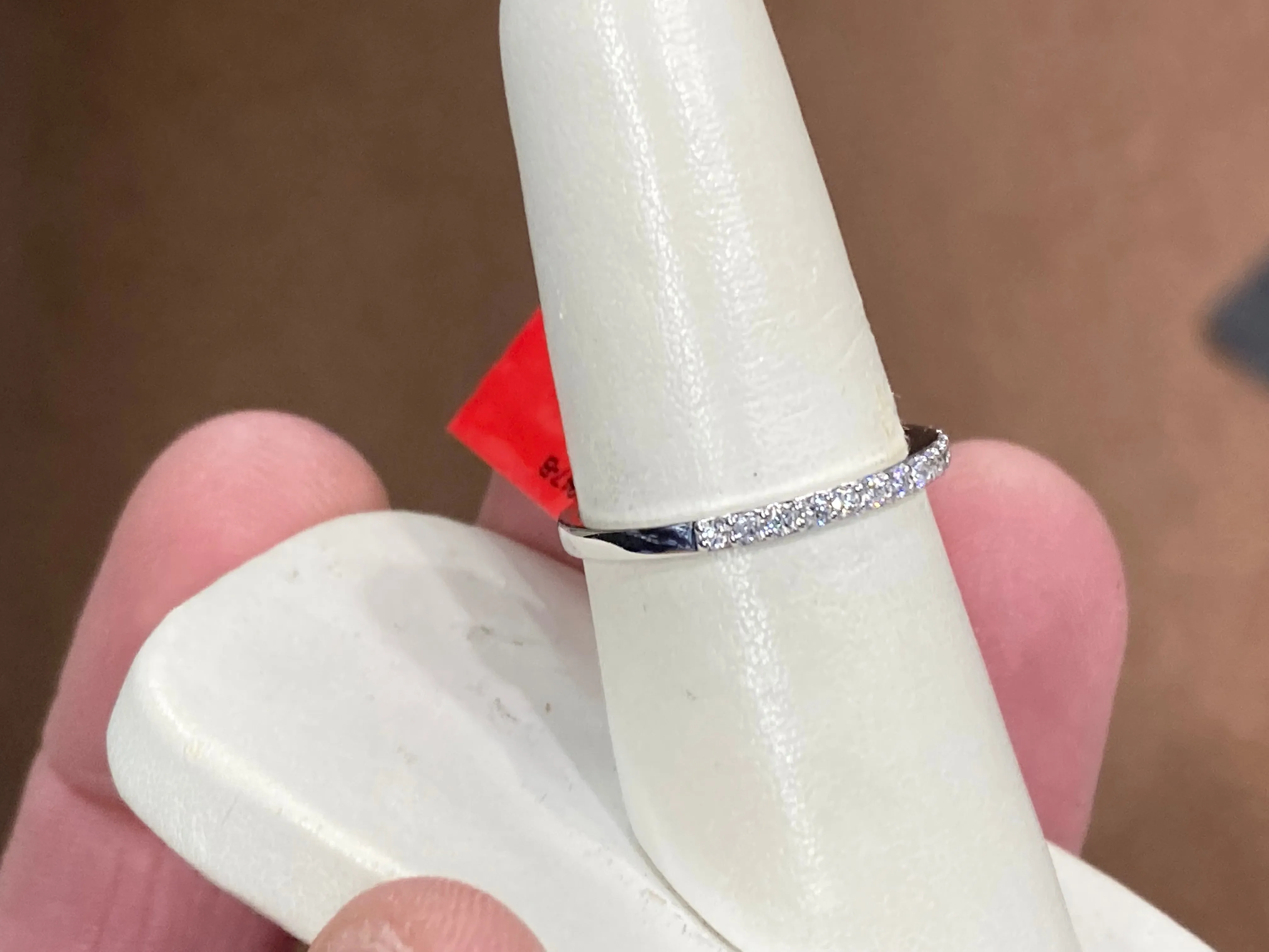 Lab Created Diamond White Gold Wedding Ring
