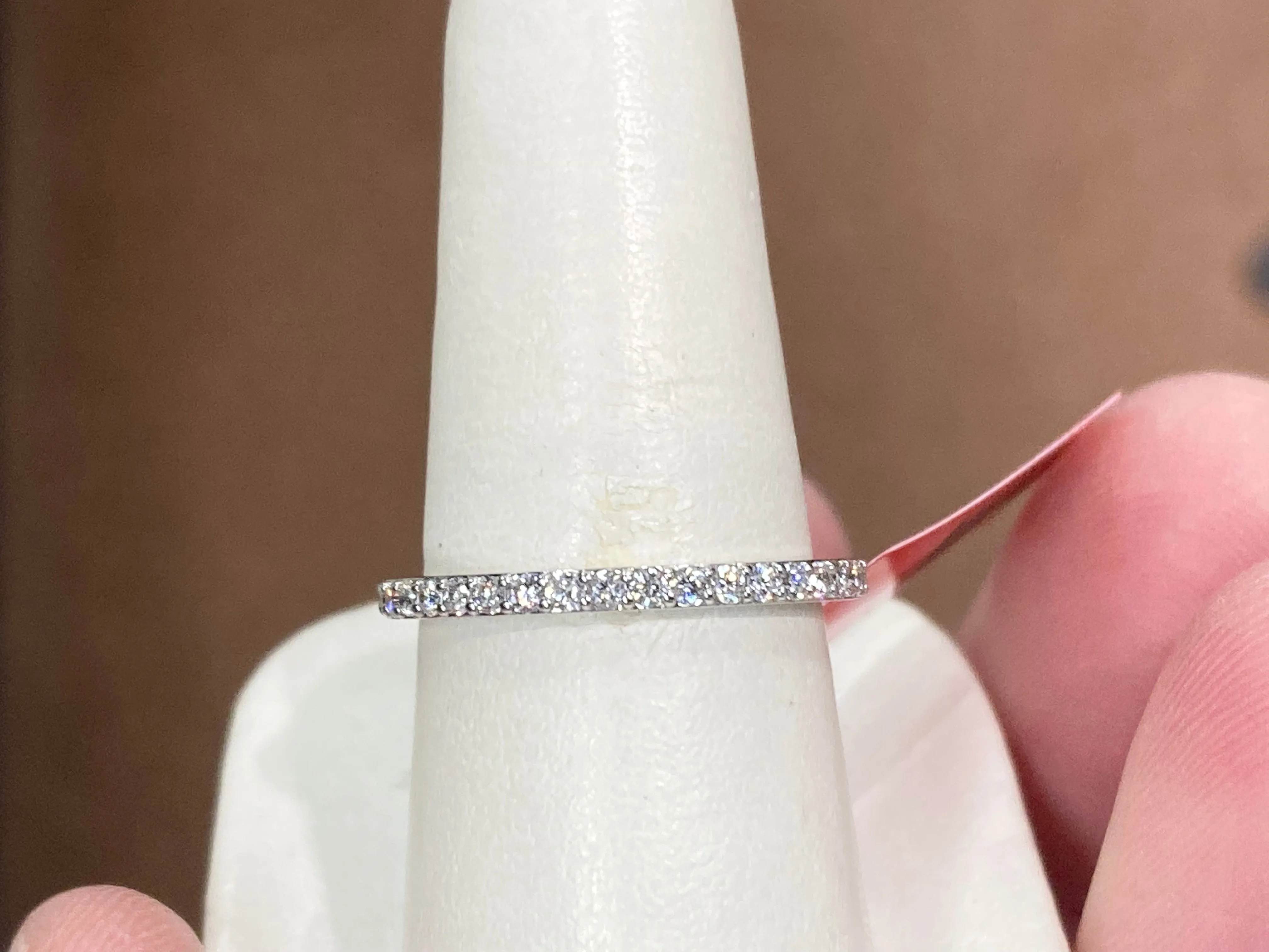 Lab Created Diamond White Gold Wedding Ring