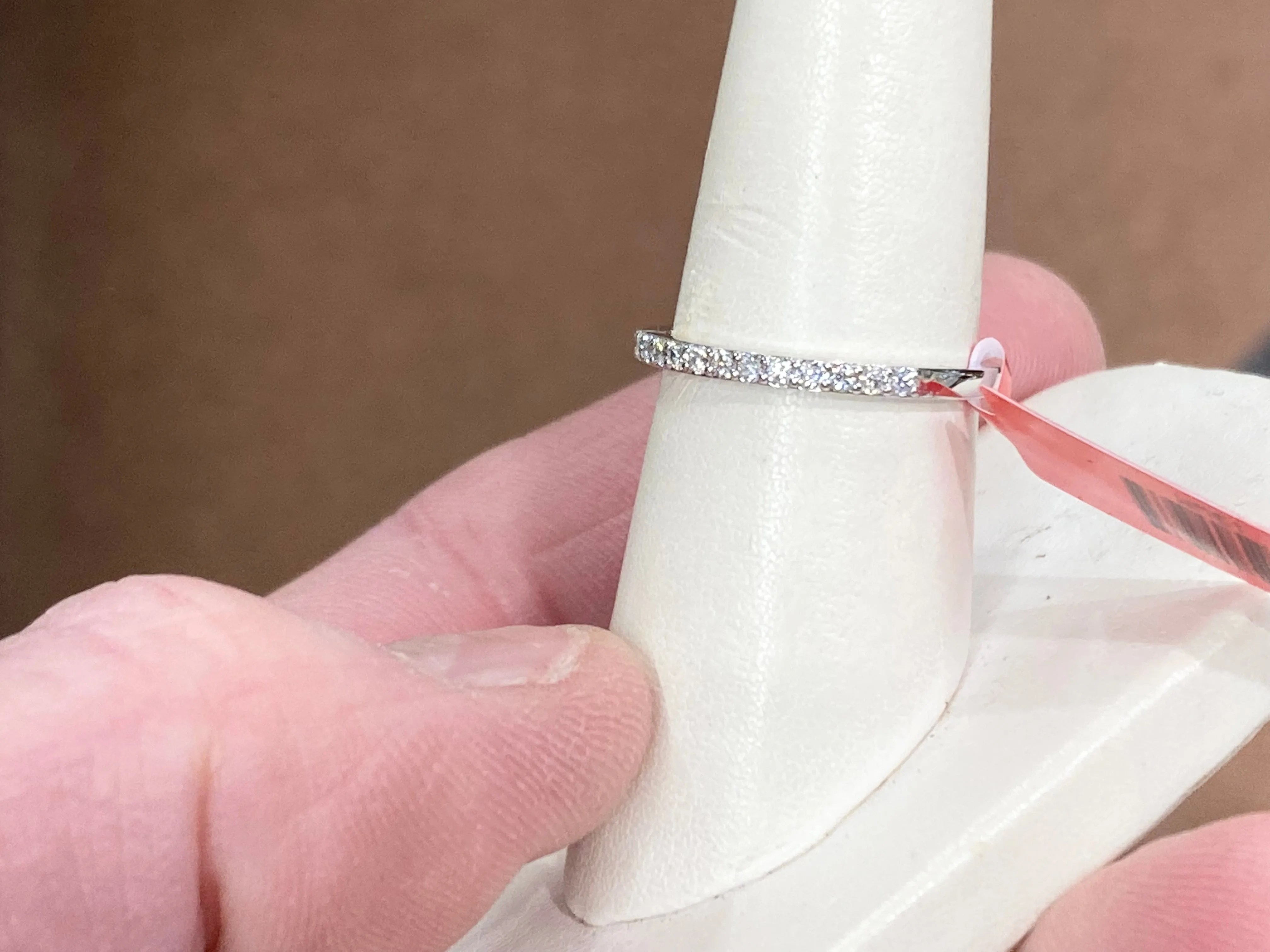 Lab Created Diamond White Gold Wedding Ring