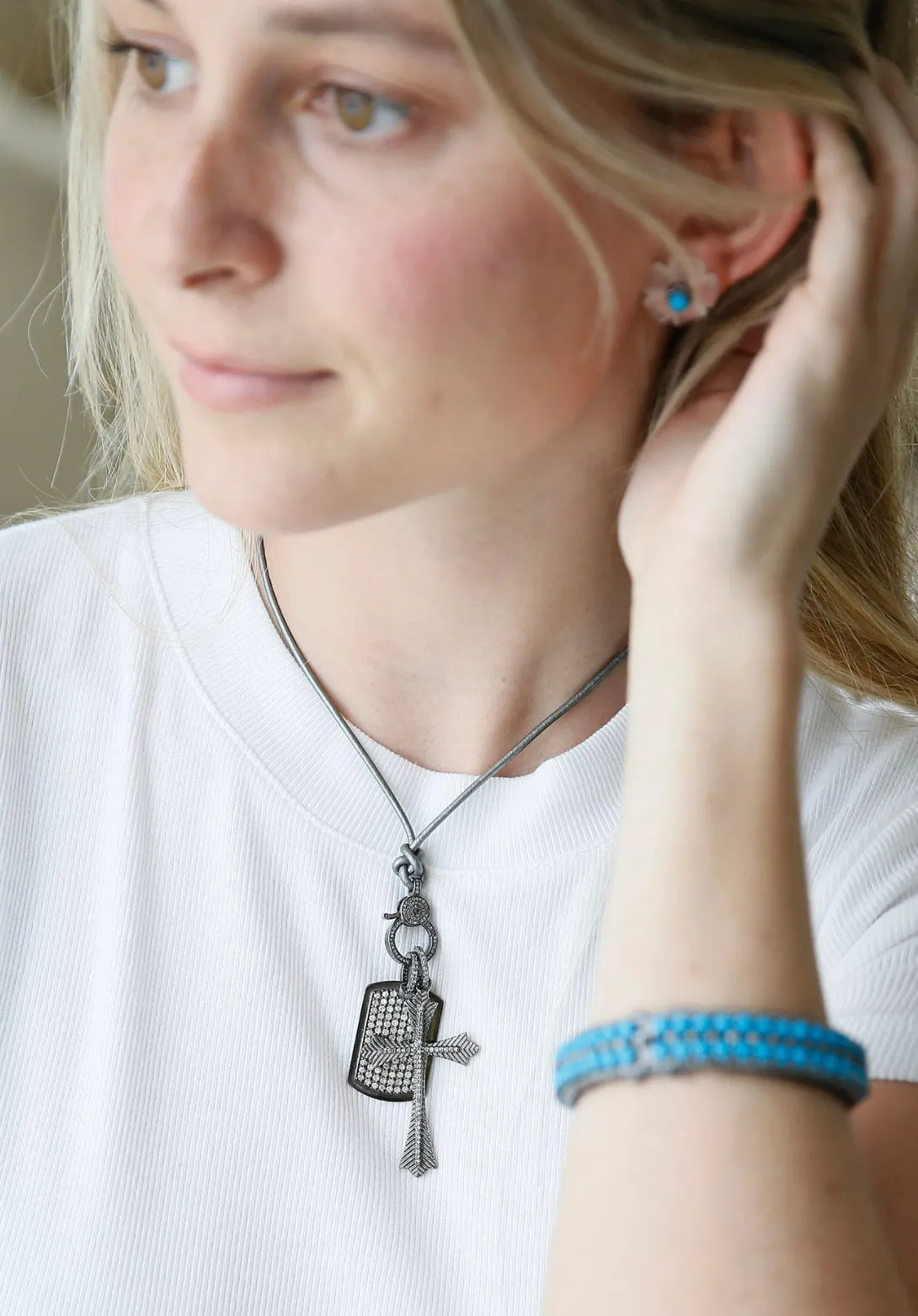 Leather Lariats with Pave Diamond Locks |  Colors