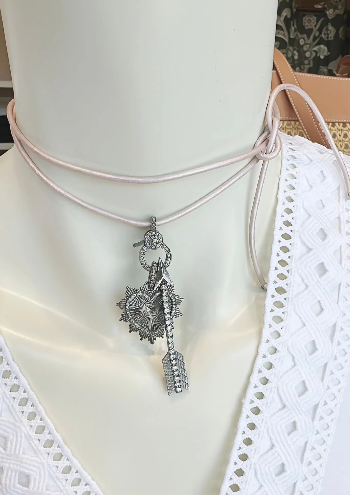 Leather Lariats with Pave Diamond Locks |  Colors